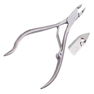 Kosmetiska Instrument - Nagelbandstång böjt handtag för bättre stöd, 10,5 cm