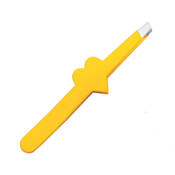 Tweezers, gul, hjärtformad, vinklad spets