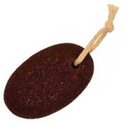 Pimpsten oval med rep 11 cm