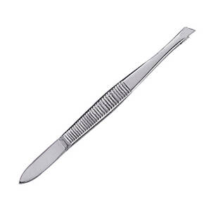 Kosmetiska Instrument - Ögonbryns- plockare, klassisk vinklad, stål 9,5 cm