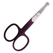Barnsax/nässax med trubbig spets, svart handtag 9 cm